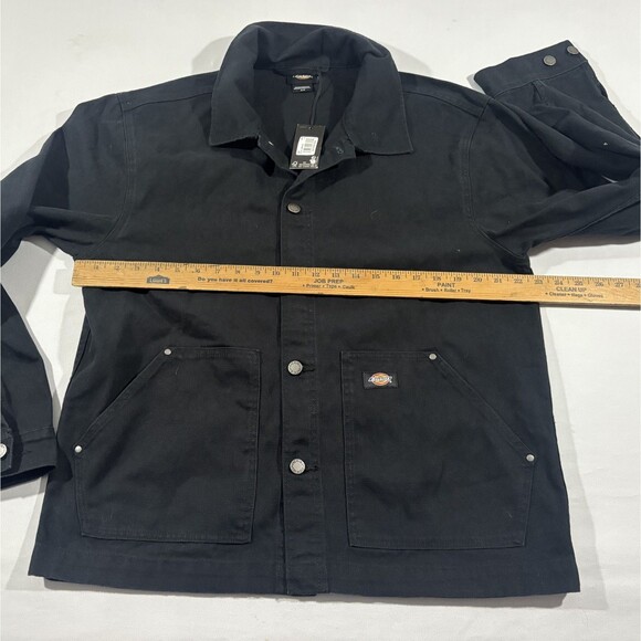 Dickies Jacket Mens Black Chore Coat Workwear Button Canvas Trucker Sz M NWT - Picture 4 of 12
